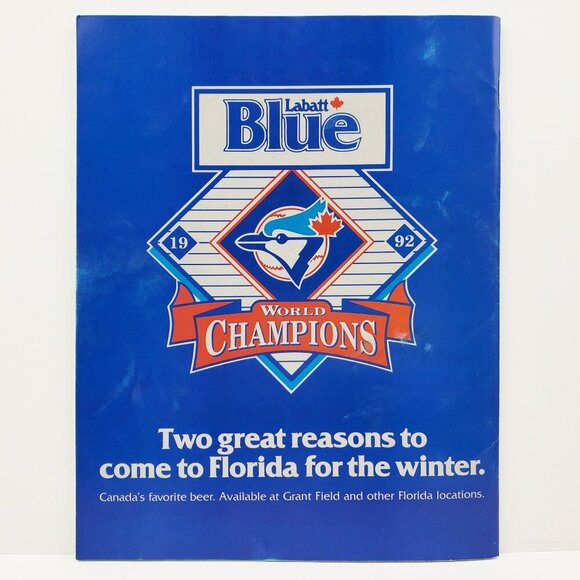 Toronto Blue Jays Vintage Program 1993 Spring Training 90s MLB w/ Ticket Stub - Picture 5 of 12